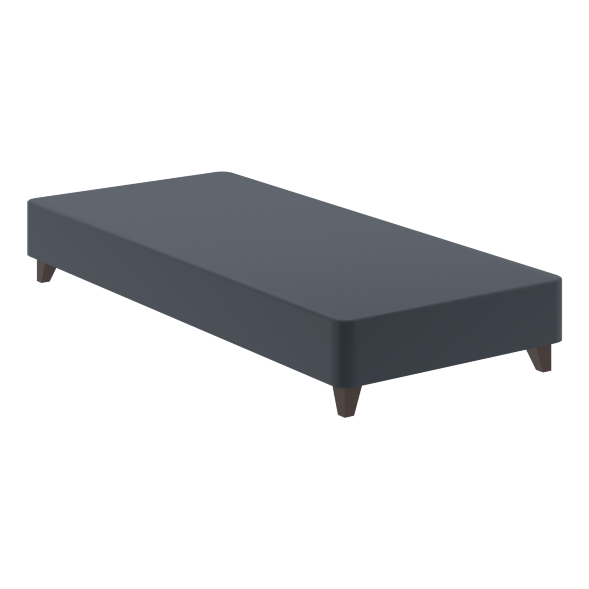 Кровать Бокс спринг с темными опорами BSD 920 серый 2000х900х200 MUAR в Сочи 