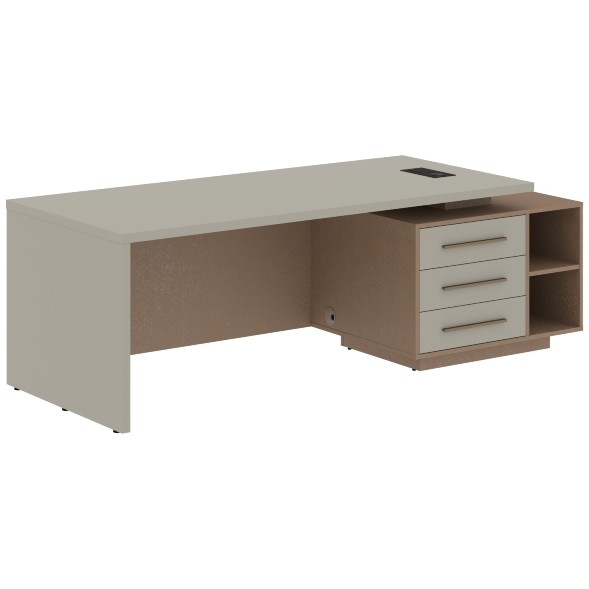 Стол руководителя с тумбой VCT 2390(R) 2300х900х750 VELION в Сочи 