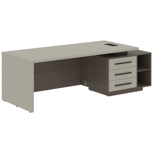 Стол руководителя с тумбой VCT 2390(R) 2300х900х750 VELION в Сочи 