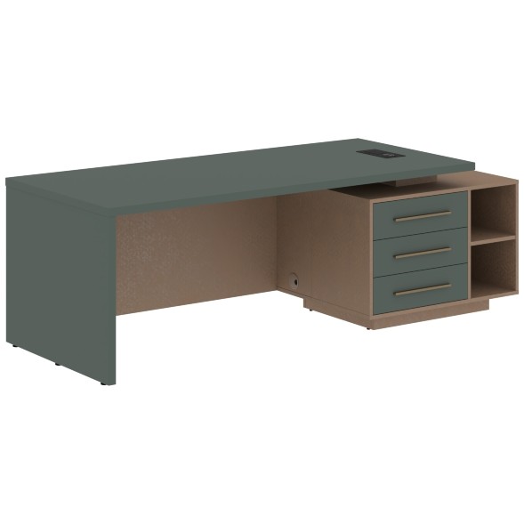 Стол руководителя с тумбой VCT 2390(R) 2300х900х750 VELION в Сочи 