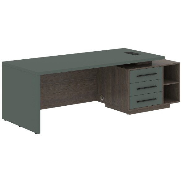 Стол руководителя с тумбой VCT 2390(R) 2300х900х750 VELION в Сочи 