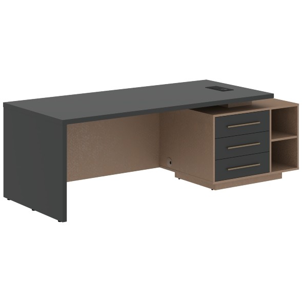 Стол руководителя с тумбой VCT 2390(R) 2300х900х750 VELION в Сочи 