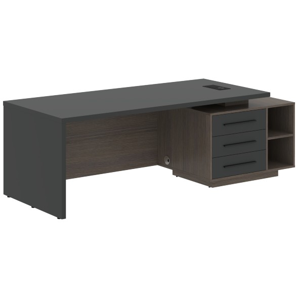 Стол руководителя с тумбой VCT 2390(R) 2300х900х750 VELION в Сочи 