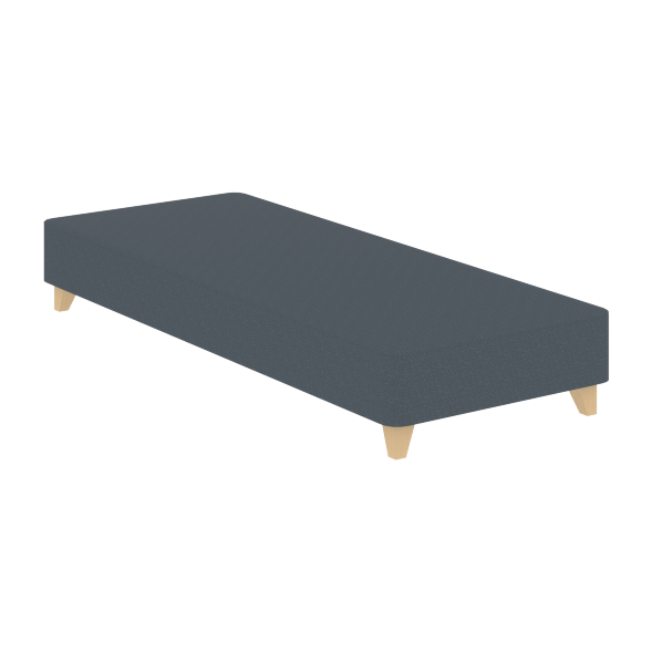 Кровать Бокс спринг со светлыми опорами BSL 820 серый 2000х800х200 MUAR в Сочи 