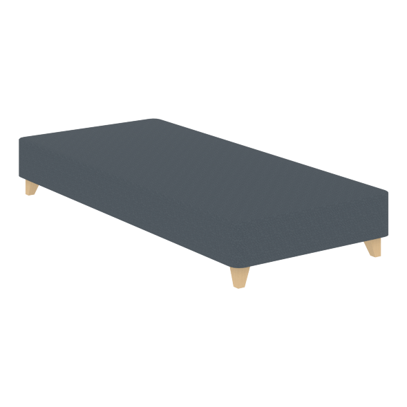 Кровать Бокс спринг со светлыми опорами BSL 920 серый 2000х900х200 MUAR в Сочи 