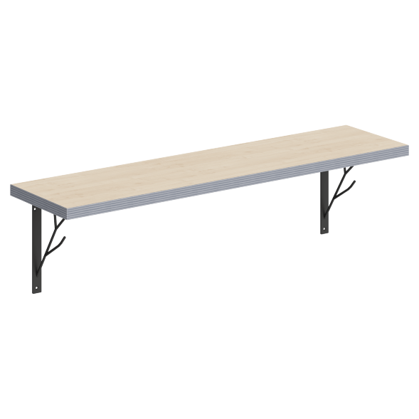 Полка с полкодержателями SH1-TREE 830х210х222 COFFEE в Сочи 