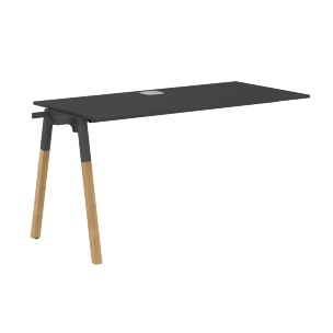 Стол приставной FIST 1367 Белый Премиум/Белый-Бук 1380х670х733 FORTA