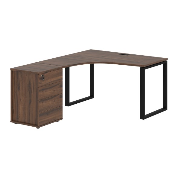 Стол эргономичный с тумбой EQCET 1318(L) 1360х1880х750 EDIS