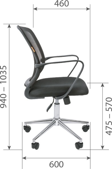 Кресло для персонала  CHAIRMAN 698 CHROME