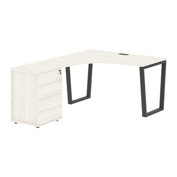 Стол эргономичный с тумбой EVCET 1318(L) 1360х1880х750 EDIS