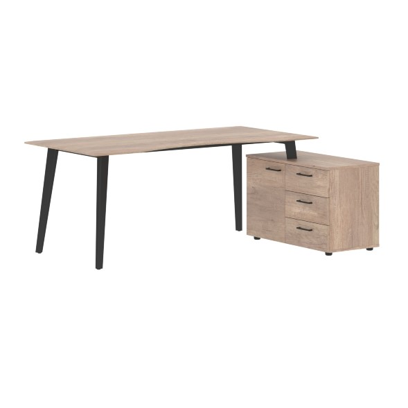 Стол руководителя с тумбой JCT 1813(R) 1800х1300х750 JAY в Сочи 