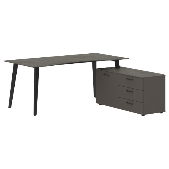 Стол руководителя с тумбой JCT 1818(R) 1800х1800х750 JAY в Сочи 