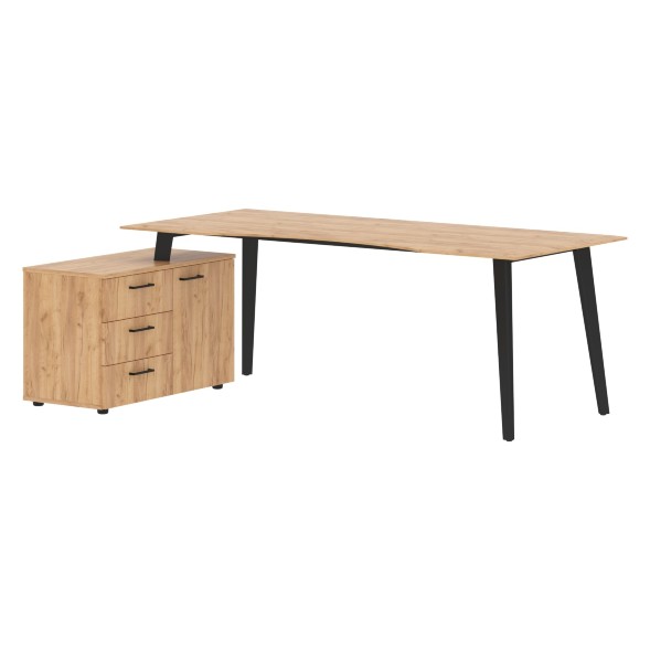 Стол руководителя с тумбой JCT 2013(L) 2000х1300х750 JAY в Сочи 