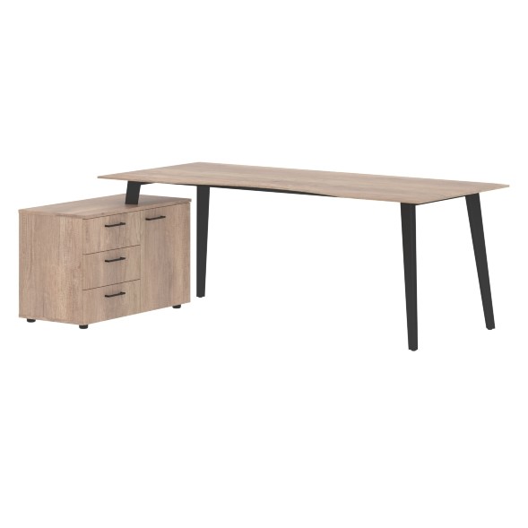 Стол руководителя с тумбой JCT 2013(L) 2000х1300х750 JAY в Сочи 