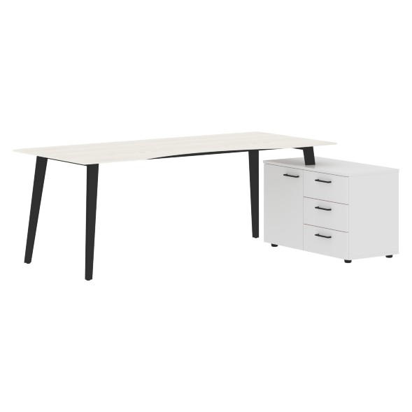 Стол руководителя с тумбой JCT 2013(R) 2000х1300х750 JAY в Сочи 