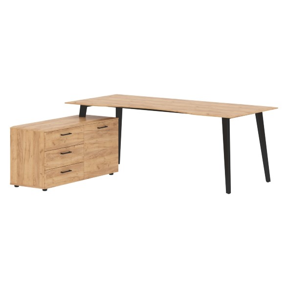 Стол руководителя с тумбой JCT 2018(L) 2000х1800х750 JAY в Сочи 