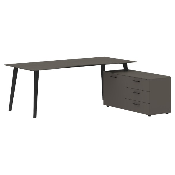 Стол руководителя с тумбой JCT 2018(R) 2000х1800х750 JAY в Сочи 