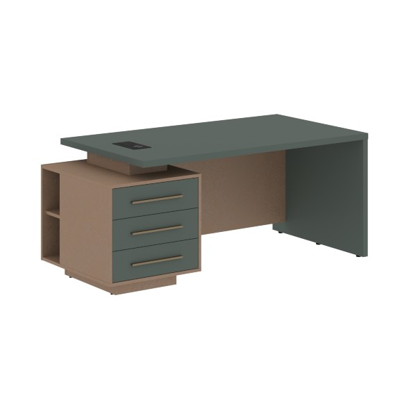 Стол руководителя с тумбой VCT 1890(L) 1800х900х750 VELION в Сочи 