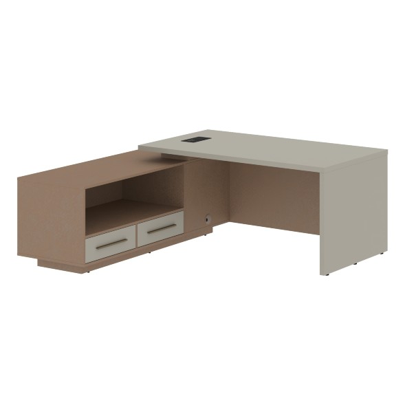 Стол руководителя с тумбой VCT 1919(L) 1900х1900х750 VELION в Сочи 