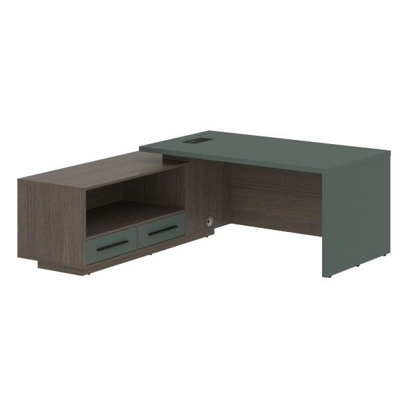 Стол руководителя с тумбой VCT 1919(L) 1900х1900х750 VELION в Сочи 