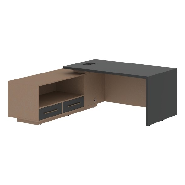 Стол руководителя с тумбой VCT 1919(L) 1900х1900х750 VELION в Сочи 