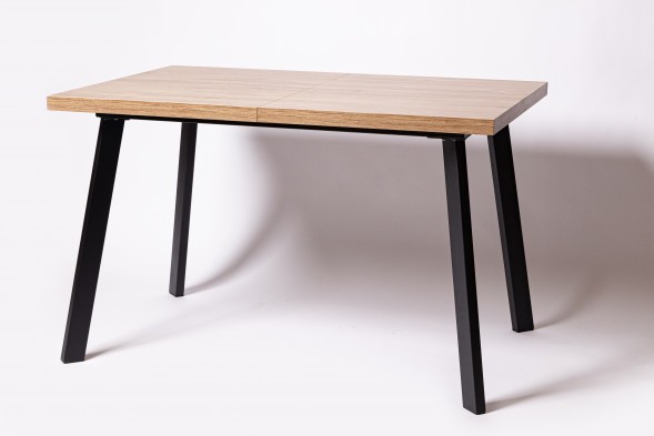 Стол раздвижной HAGEN 120, Дуб Канзас/Коричневый/Черный Текстурный