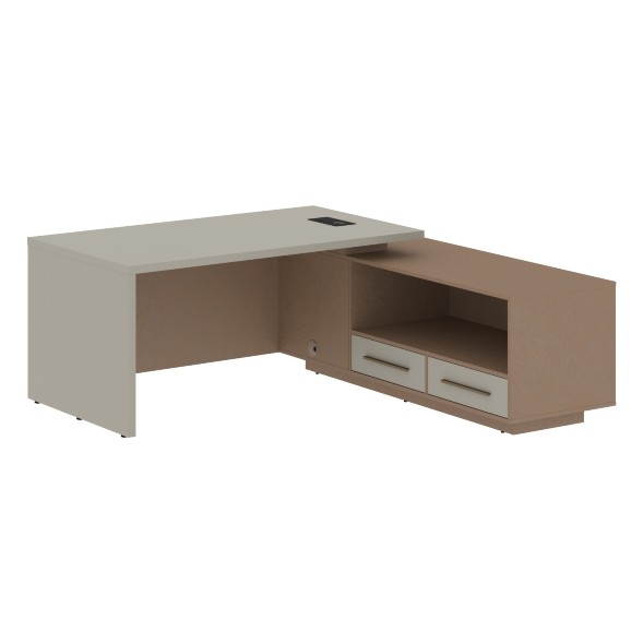 Стол руководителя с тумбой VCT 1919(R) 1900х1900х750 VELION в Сочи 