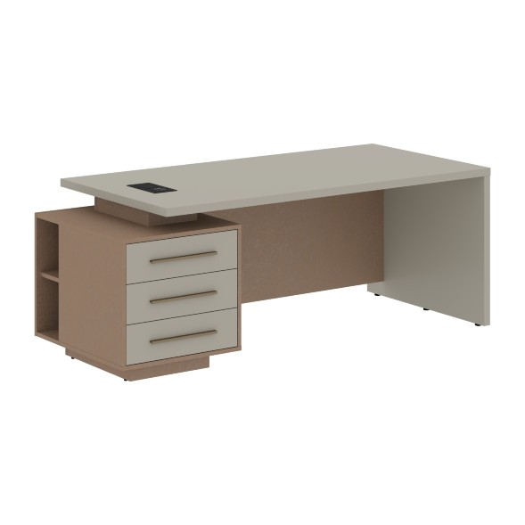 Стол руководителя с тумбой VCT 2090(L) 2000х900х750 VELION в Сочи 