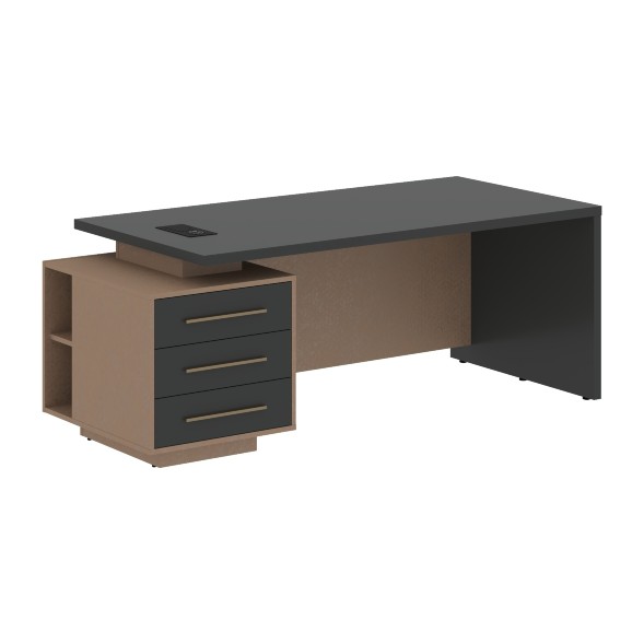 Стол руководителя с тумбой VCT 2090(L) 2000х900х750 VELION в Сочи 