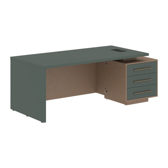 Стол руководителя с тумбой VCT 2090(R) 2000х900х750 VELION в Сочи 