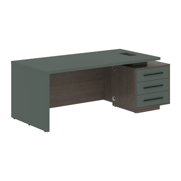 Стол руководителя с тумбой VCT 2090(R) 2000х900х750 VELION в Сочи 