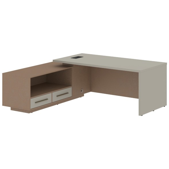 Стол руководителя с тумбой VCT 2119(L) 2100х1900х750 VELION в Сочи 