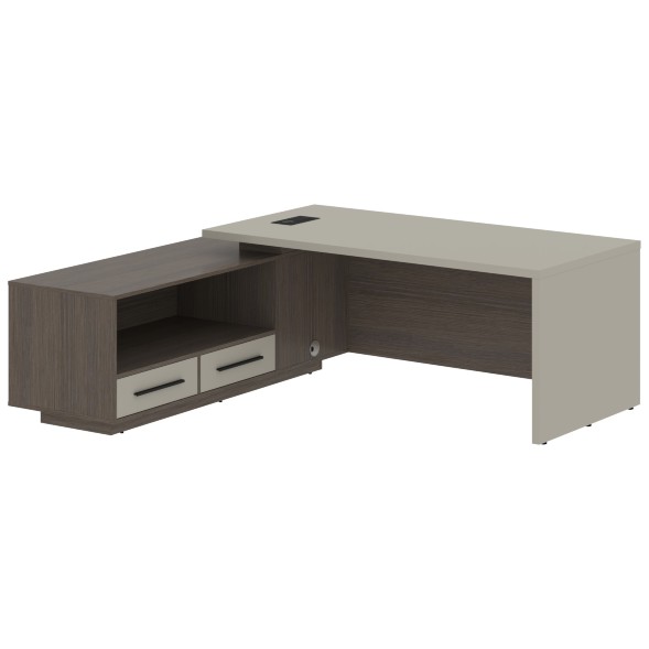 Стол руководителя с тумбой VCT 2119(L) 2100х1900х750 VELION в Сочи 