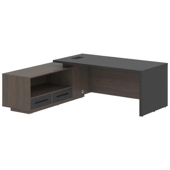 Стол руководителя с тумбой VCT 2119(L) 2100х1900х750 VELION в Сочи 