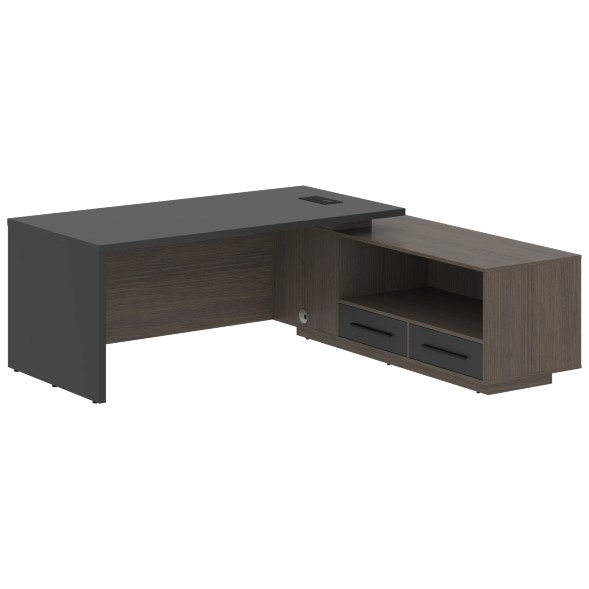 Стол руководителя с тумбой VCT 2119(R) 2100х1900х750 VELION в Сочи 