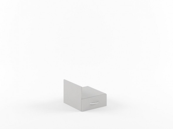 Тумба подвесная с 1-м ящ. SC-1V Серый 412*450*323(163)