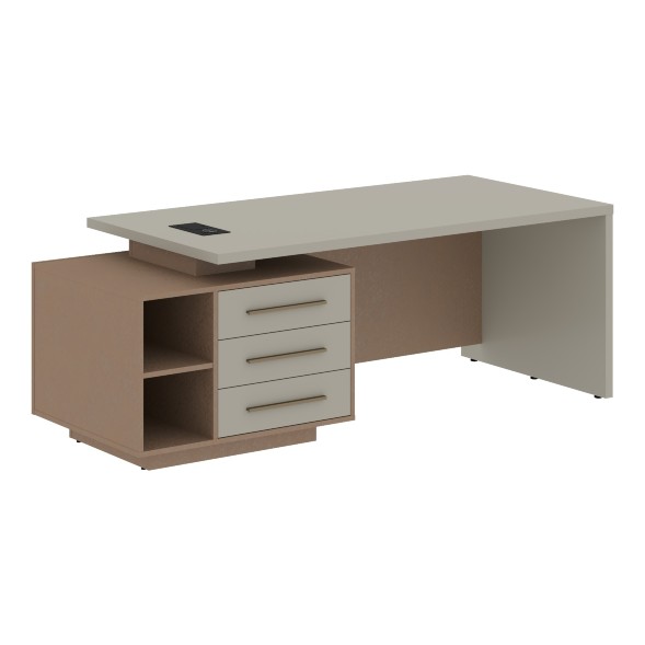 Стол руководителя с тумбой VCT 2190(L) 2100х900х750 VELION в Сочи 