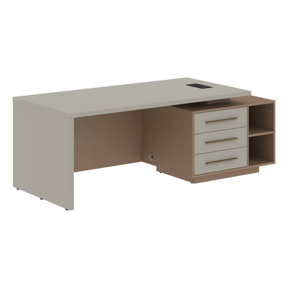 Стол руководителя с тумбой VCT 2190(R) 2100х900х750 VELION в Сочи 