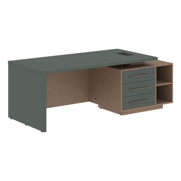 Стол руководителя с тумбой VCT 2190(R) 2100х900х750 VELION в Сочи 