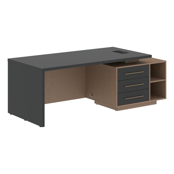 Стол руководителя с тумбой VCT 2190(R) 2100х900х750 VELION в Сочи 