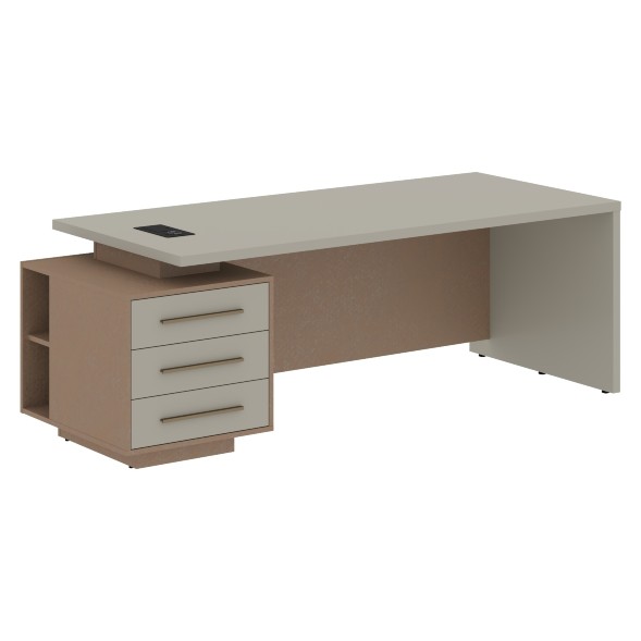 Стол руководителя с тумбой VCT 2290(L) 2200х900х750 VELION в Сочи 