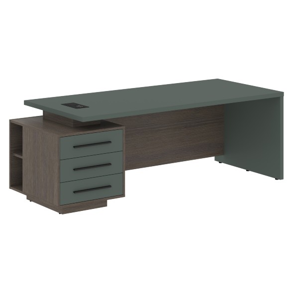 Стол руководителя с тумбой VCT 2290(L) 2200х900х750 VELION в Сочи 