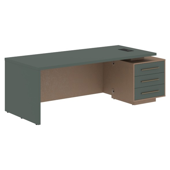 Стол руководителя с тумбой VCT 2290(R) 2200х900х750 VELION в Сочи 