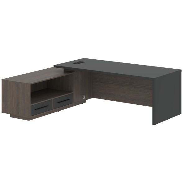 Стол руководителя с тумбой VCT 2319(L) 2300х1900х750 VELION в Сочи 