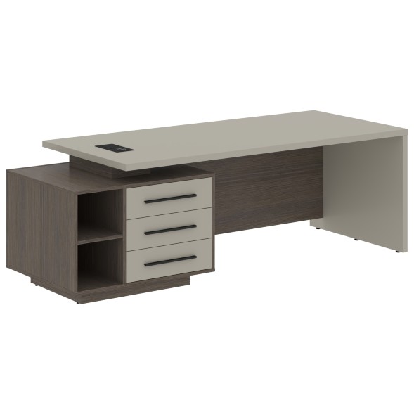 Стол руководителя с тумбой VCT 2390(L) 2300х900х750 VELION в Сочи 