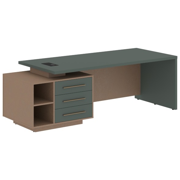 Стол руководителя с тумбой VCT 2390(L) 2300х900х750 VELION в Сочи 