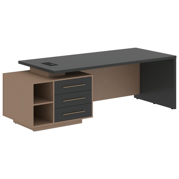 Стол руководителя с тумбой VCT 2390(L) 2300х900х750 VELION в Сочи 