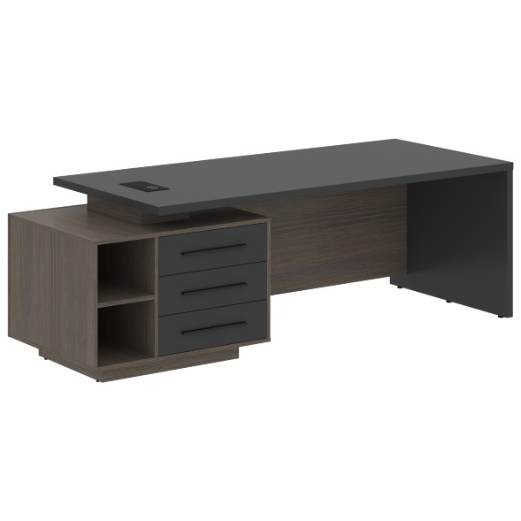 Стол руководителя с тумбой VCT 2390(L) 2300х900х750 VELION в Сочи 